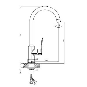 Смеситель для кухни Koller Pool Style SL0500 купить в интернет-магазине сантехники Sanbest