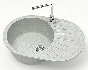 Кухонная мойка Azario Flora 73х45 CS00079916 светло-серая матовая купить в интернет-магазине сантехники Sanbest