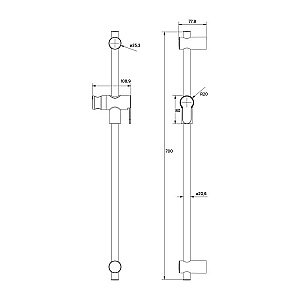 Душевая штанга Iddis Ray RAY70G0i17 купить в интернет-магазине сантехники Sanbest