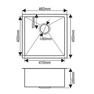 Кухонная мойка Melana ProfLine D4645HG золото купить в интернет-магазине сантехники Sanbest