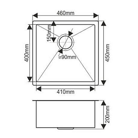 Кухонная мойка Melana ProfLine D4645HG золото купить в интернет-магазине сантехники Sanbest