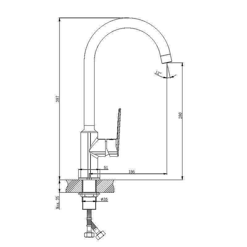 Смеситель для кухни Koller Pool Style SL0500 купить в интернет-магазине сантехники Sanbest