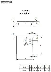 Душевой поддон Radaway Argos C 80x80 купить в интернет-магазине Sanbest