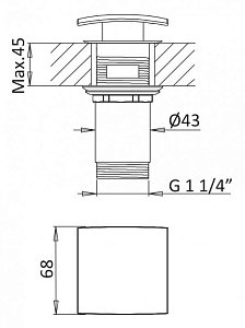 Смеситель для раковины Cezares PORTA-LS1-01-W0 хром купить в интернет-магазине сантехники Sanbest