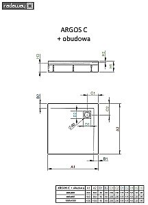 Душевой поддон Radaway Argos C 4ACN88-02 80x80 белый купить в интернет-магазине Sanbest