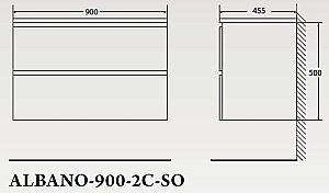 Тумба с раковиной BelBagno ALBANO 90 Bianco Lucido для ванной в интернет-магазине Sanbest