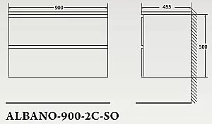 Тумба с раковиной BelBagno ALBANO 90 Bianco Lucido для ванной в интернет-магазине Sanbest