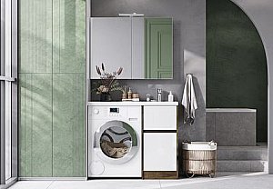 Зеркальный шкаф Акватон Лондри 1A267302LH010 100 купить в интернет-магазине сантехники Sanbest