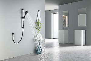 Душевой гарнитур Aquatek Оберон AQ2016MB черный матовый купить в интернет-магазине сантехники Sanbest