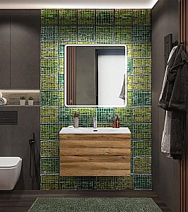 Тумба с раковиной BelBagno MARINO-CER-N-800-2C-SO-RR-P Rovere Rustico для ванной в интернет-магазине Sanbest