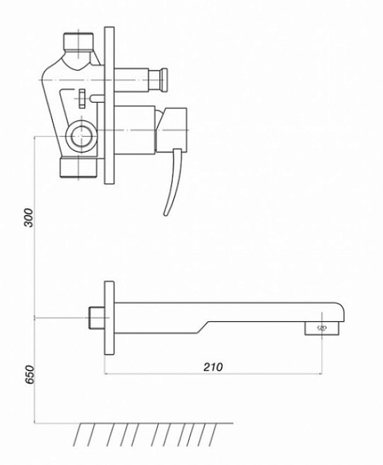 Смеситель для ванны GPD Aduro MAB95 купить в интернет-магазине сантехники Sanbest