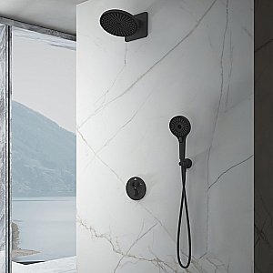 Душевая система Vincea Inspire VSFW-3I22MT5MB черная матовая купить в интернет-магазине сантехники Sanbest