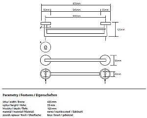 Полотенцедержатель двойной Bemeta Neo 104204055 купить в интернет-магазине сантехники Sanbest