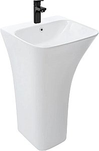 Раковина напольная WeltWasser WW LEERBACH 4543 GL-WT 45 белая купить в интернет-магазине Sanbest