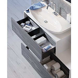 Тумба с раковиной Aqwella Genesis 120 белая для ванной в интернет-магазине Sanbest