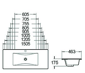 Раковина SantiLine 60,5 SL-2102 (60) белая купить в интернет-магазине Sanbest
