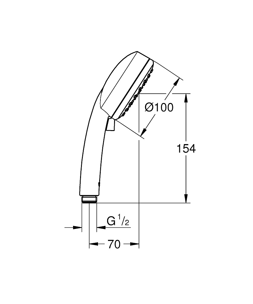 Душевая лейка Grohe New Tempesta Cosmopolitan 100 27571002 купить в интернет-магазине сантехники Sanbest