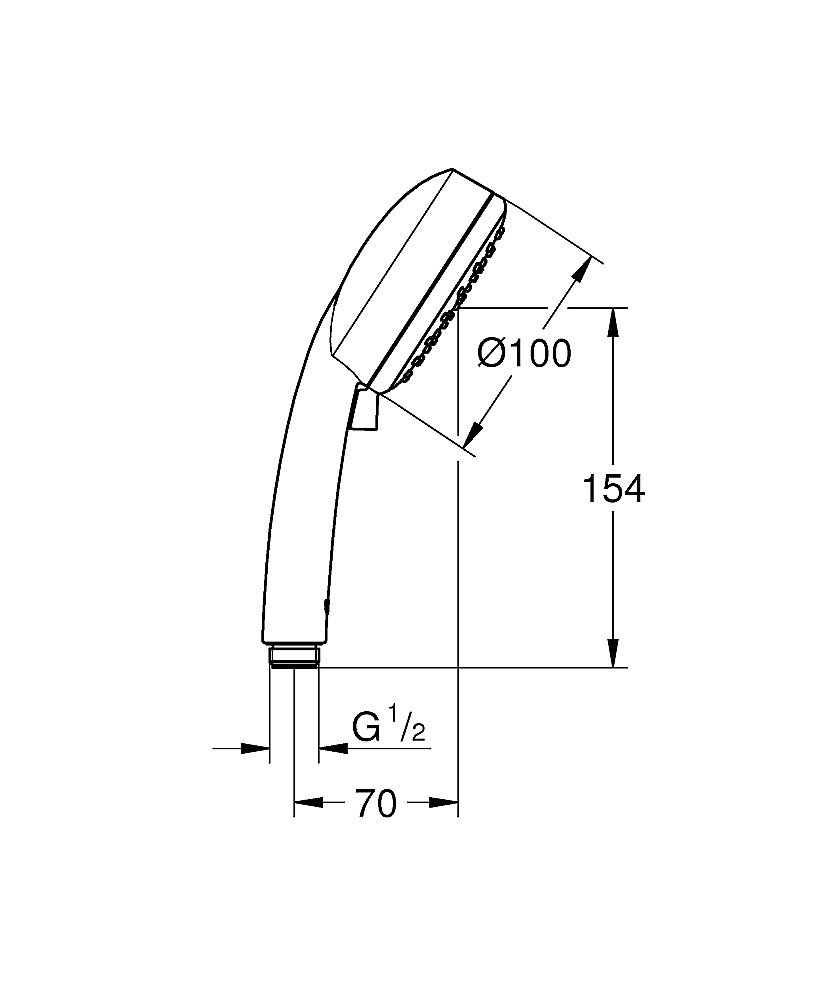 Душевая лейка Grohe New Tempesta Cosmopolitan 100 27571002 купить в интернет-магазине сантехники Sanbest