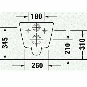 Унитаз подвесной Duravit D-Neo 2577090000 белый, безободковый купить в интернет-магазине Sanbest