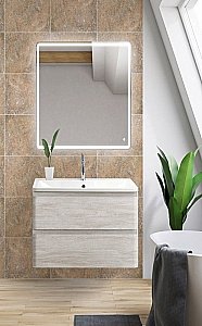 Тумба с раковиной BelBagno ALBANO 2C 70 Rovere Vintage Bianco для ванной в интернет-магазине Sanbest