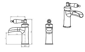 Смеситель для раковины Boheme Vogue 201 купить в интернет-магазине сантехники Sanbest
