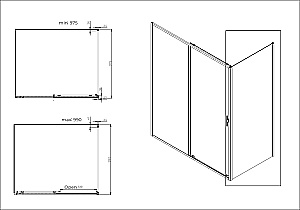 Душевой уголок Allen Brau Priority 150x100 3.32043.BBA/3.32063.BBA стекло прозрачное/профиль черный брашированный купить в интернет-магазине Sanbest