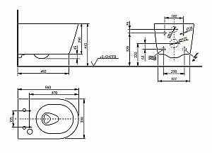 Унитаз подвесной TOTO RP CW542ERY с крышкой-биде WASHLET TCF801CG безободковый, слив торнадо, белый купить в интернет-магазине Sanbest
