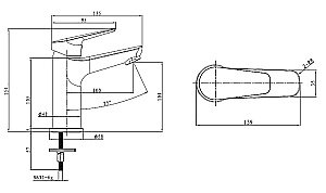Смеситель для раковины Bien Via Plus купить в интернет-магазине сантехники Sanbest