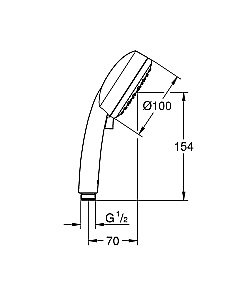 Душевая лейка Grohe New Tempesta Cosmopolitan 100 27571002 купить в интернет-магазине сантехники Sanbest