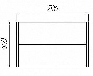 Тумба с раковиной Акватон Брук 80 2 ящика дуб феррара для ванной в интернет-магазине Sanbest