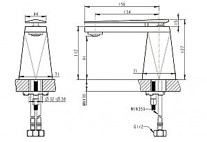 Смеситель для раковины BRAVAT Diamond F118102C-1-ENG купить в интернет-магазине сантехники Sanbest