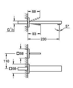 Смеситель для раковины Grohe Eurocube Joy 19998000 купить в интернет-магазине сантехники Sanbest