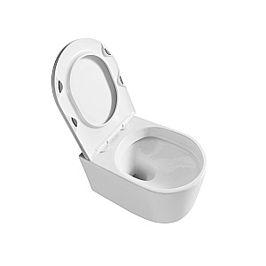 Унитаз подвесной Grossman Thin Rim GR-5602S белый, безободковый, с крышкой микролифт купить в интернет-магазине Sanbest