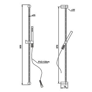 Душевой гарнитур PAINI Ancona ANCR121L9 черный/карбон купить в интернет-магазине сантехники Sanbest