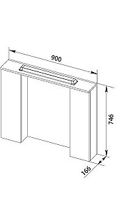 Зеркало со шкафом Aquanet Тиана 90 венге/белый в ванную от интернет-магазине сантехники Sanbest