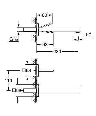 Смеситель для раковины Grohe Eurocube Joy 19998000 купить в интернет-магазине сантехники Sanbest