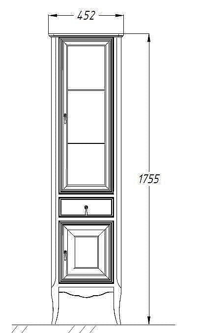 Пенал Опадирис Лоренцо 45 светлый орех для ванной в интернет-магазине сантехники Sanbest