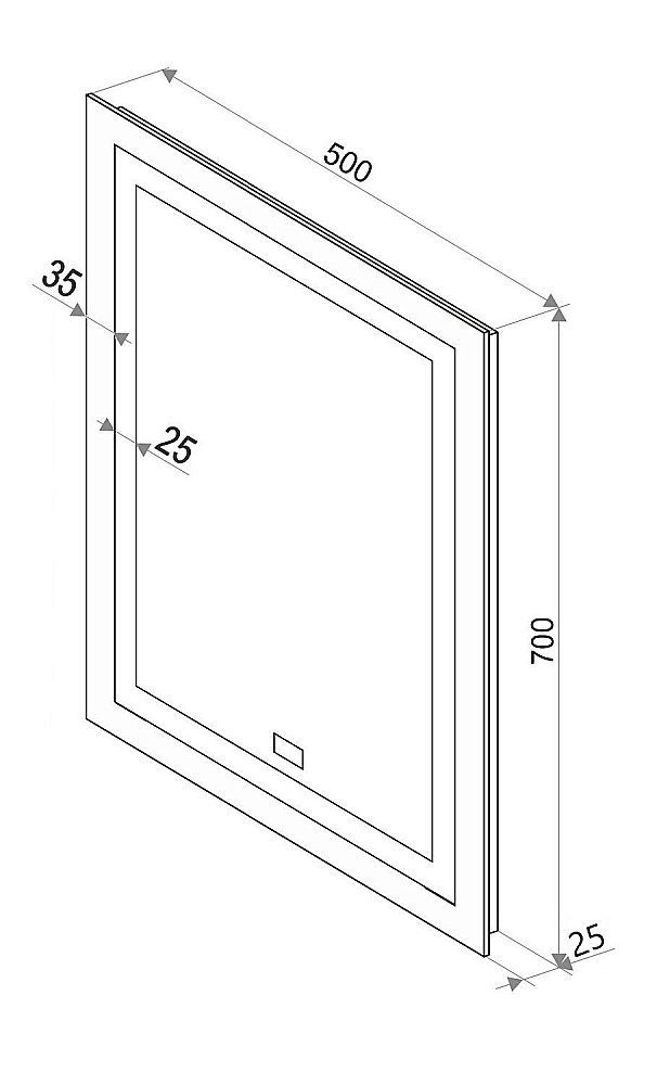 Зеркало Континент Verte ЗЛП477 50x70 в ванную от интернет-магазине сантехники Sanbest