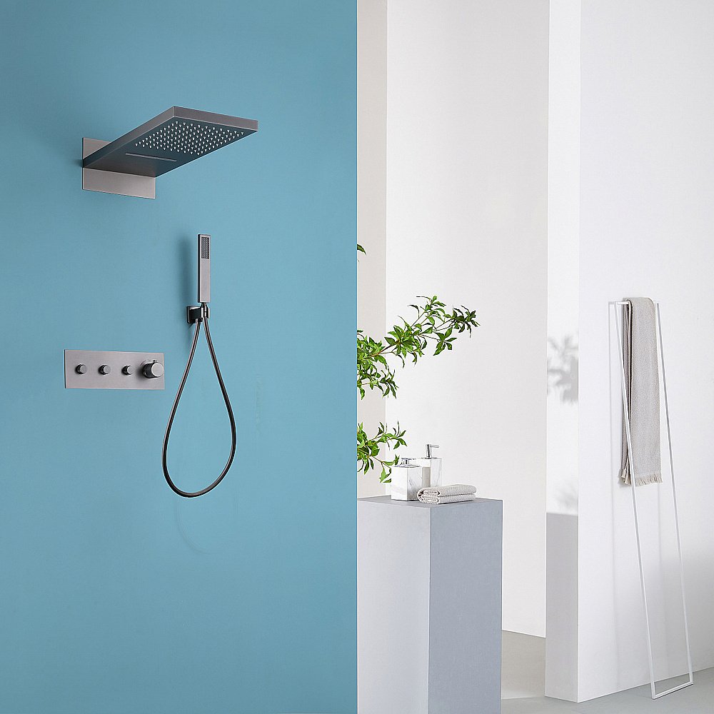 Душевая система Abber RUND AF8752NG никель купить в интернет-магазине сантехники Sanbest