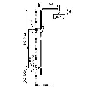 Душевая система Kaiser Cezar 06177-2 черная купить в интернет-магазине сантехники Sanbest