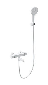 Смеситель для ванны с душем и термостатом WONZON & WOGHAND STAY 2, Белый матовый (WW-B2016-A1-MW) купить в интернет-магазине сантехники Sanbest