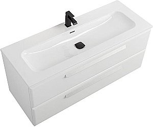 Тумба с раковиной Cezares ECO-CER-N 120 ECO-CER-N-1200-2C-SO-BO белая матовая для ванной в интернет-магазине Sanbest