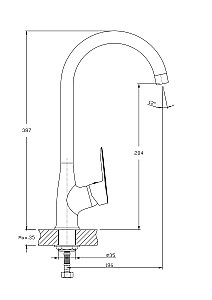 Смеситель для кухни Rush Edge ED7735-22 купить в интернет-магазине сантехники Sanbest