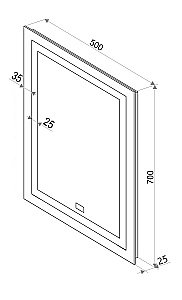 Зеркало Континент Verte ЗЛП477 50x70 в ванную от интернет-магазине сантехники Sanbest