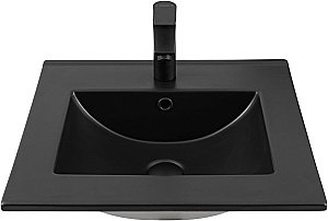 Тумба с раковиной Aquanet Алвита new 50 344131+329252 белая матовая для ванной в интернет-магазине Sanbest