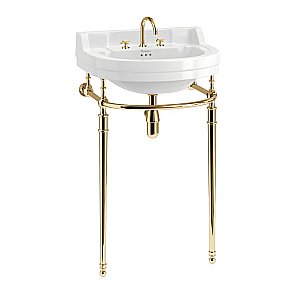 Консоль с раковиной Burlington Edwardian B6 3TH 96 золото для ванной в интернет-магазине сантехники Sanbest