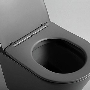 Унитаз Vincea Piatti VT1-11SMA безободковый, с крышкой микролифт, антрацит матовый купить в интернет-магазине Sanbest