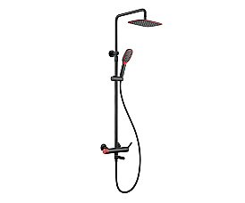 Душевая система Bronze de Luxe Avantgarde 2039RH черный/красный купить в интернет-магазине сантехники Sanbest