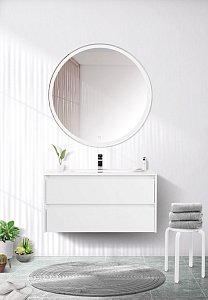 Тумба с раковиной BelBagno KRAFT 80 2C-SO/LOV-800-LVB Bianco Opaco для ванной в интернет-магазине Sanbest