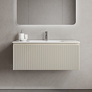 Тумба с раковиной Sancos Snob R 1.0 SNR1.0100CE/CN7003 Beige Soft для ванной в интернет-магазине Sanbest